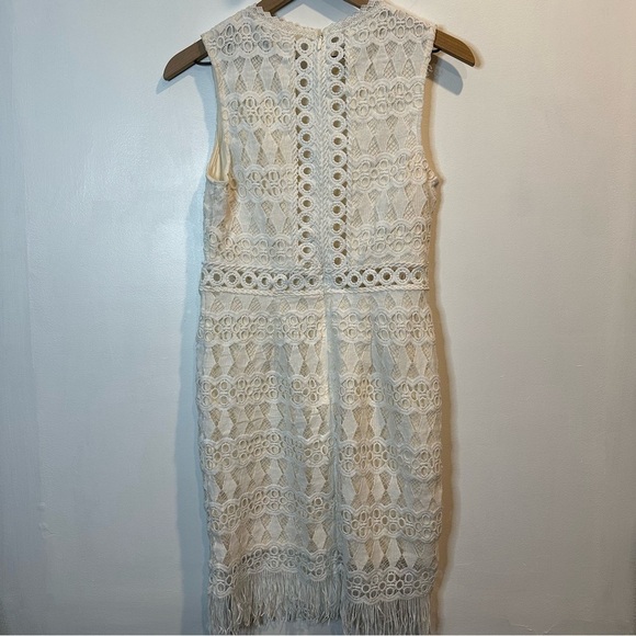 Lulus Kenna White Crochet Lace Sleeveless Bodycon Dress Size Small - Picture 4 of 12